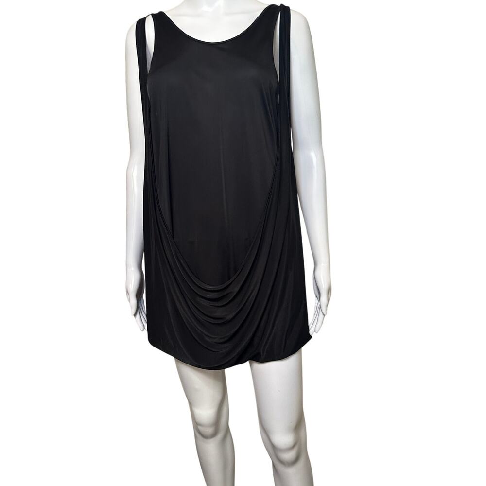 rare Gareth Pugh SS13 Drapey Jersey Tunic Dress Black IT 42 US 8 Viscose blend